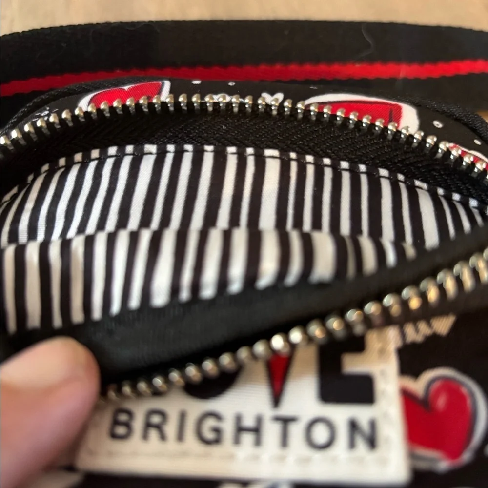 Brighton Love Heart A Flutter  Bag with Red and White Accents